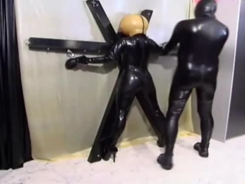 Fetish crucifiction of a slut