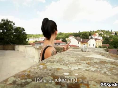 Public pickups - amateur euro slut suck dick for money outdoor 12